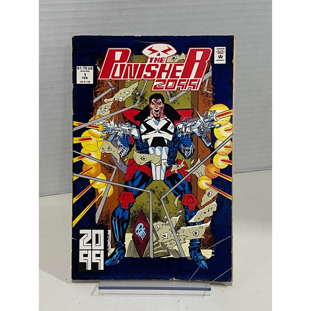 Marvel Punisher 2099 Comic Book #1 Copper Age Blue/Red OS Fair